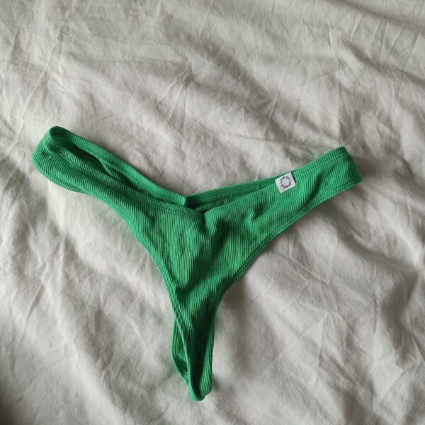 Grijze of groene katoenen string - Afbeelding 2